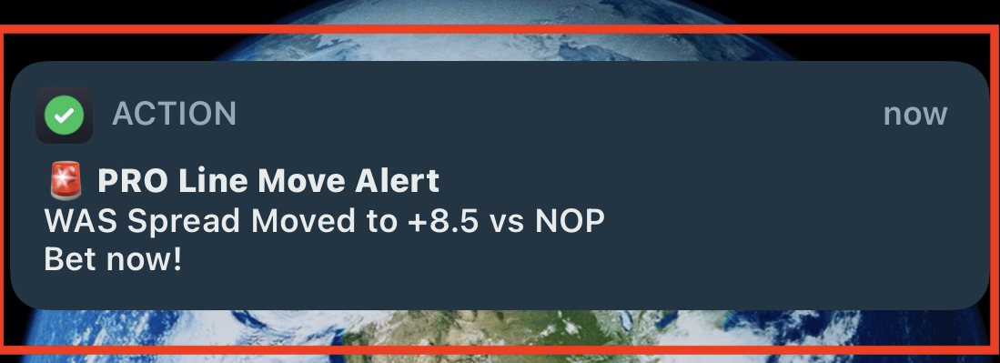 PRO Line move alerts – Action Network