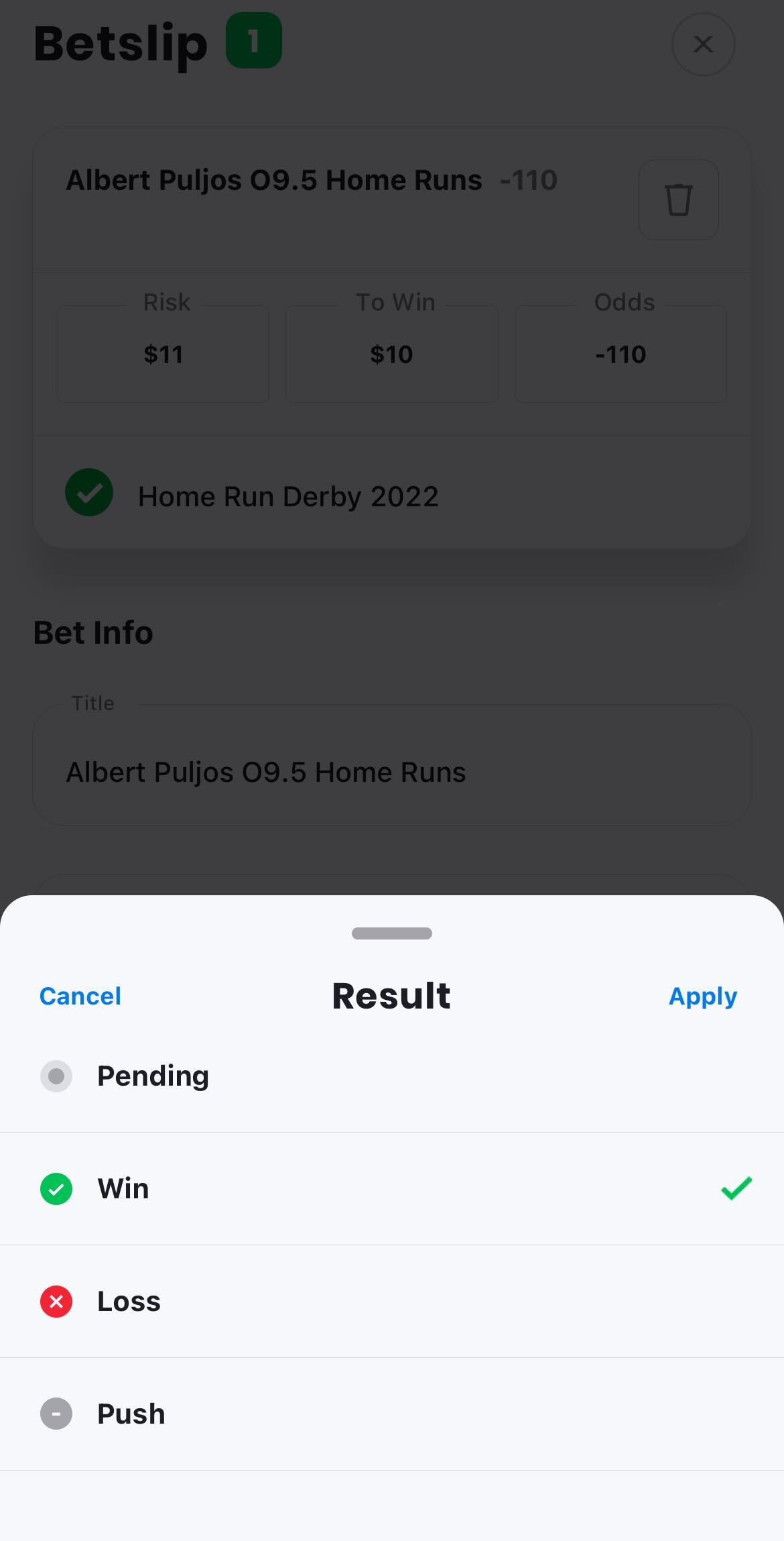 grade custom bet