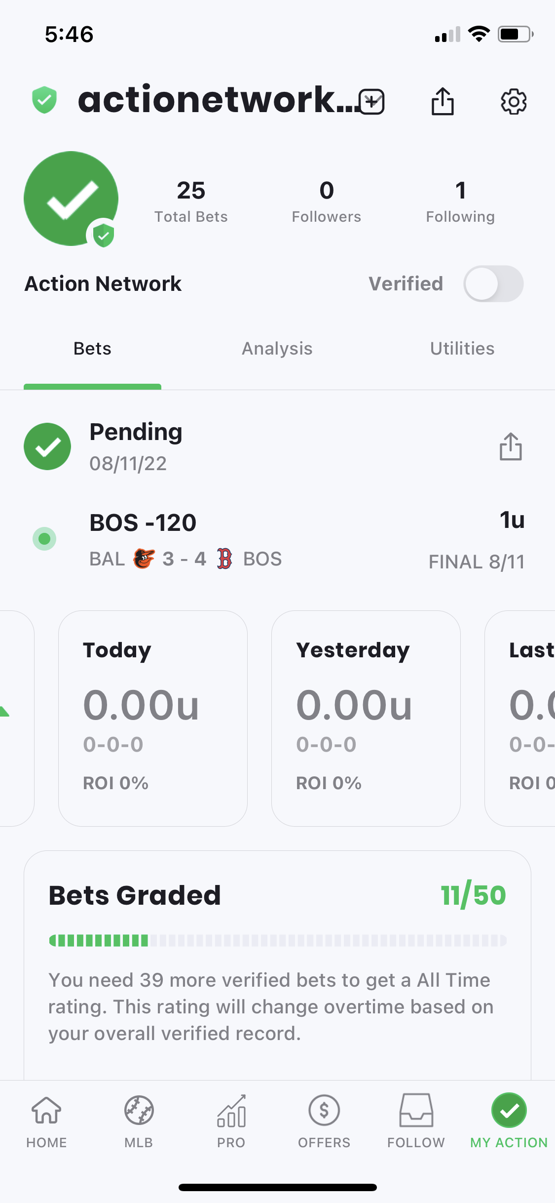 pending bet