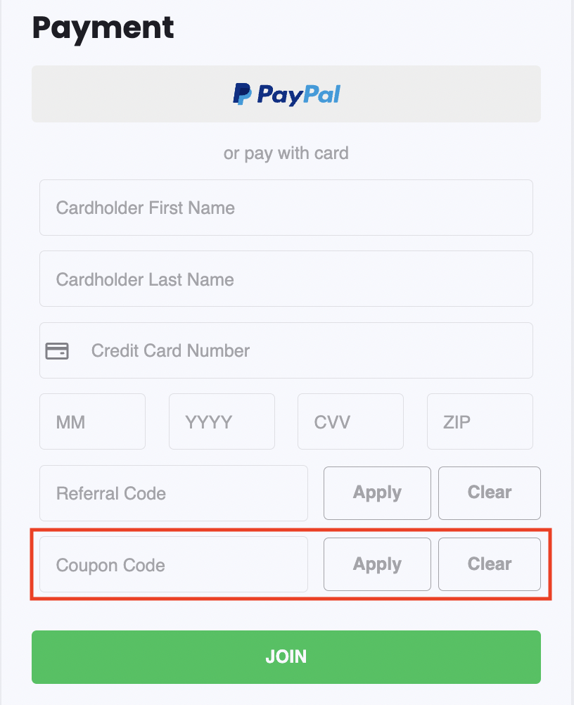 Coupon Code